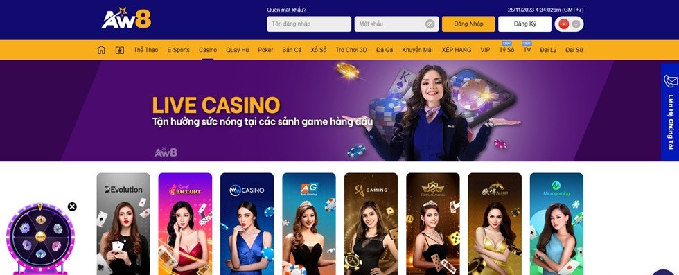 Aw8 casino trực tuyến