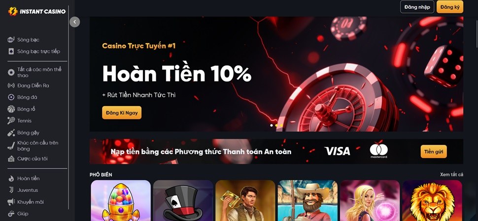 Instant Casino nhà cái casino trực tuyến